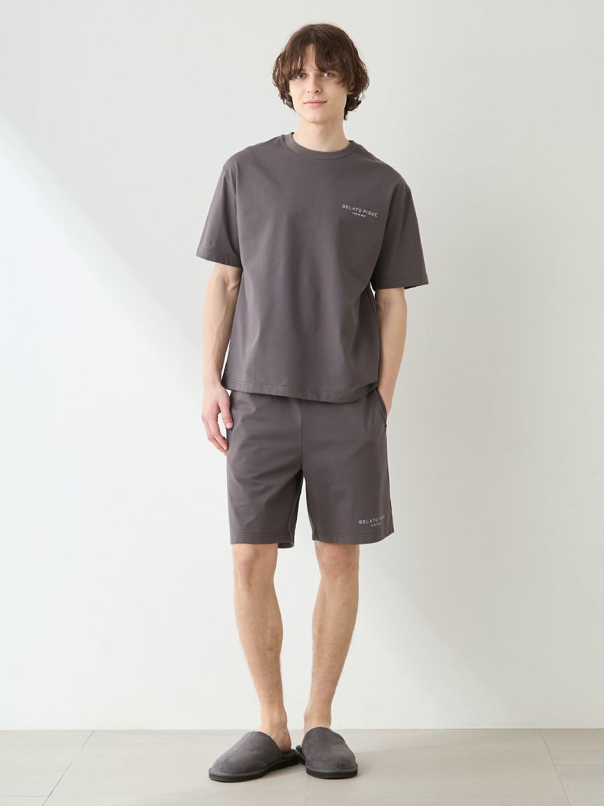 HOMME】【接触冷感】GIZAコットンジャージーセットアップ(ハーフパンツ