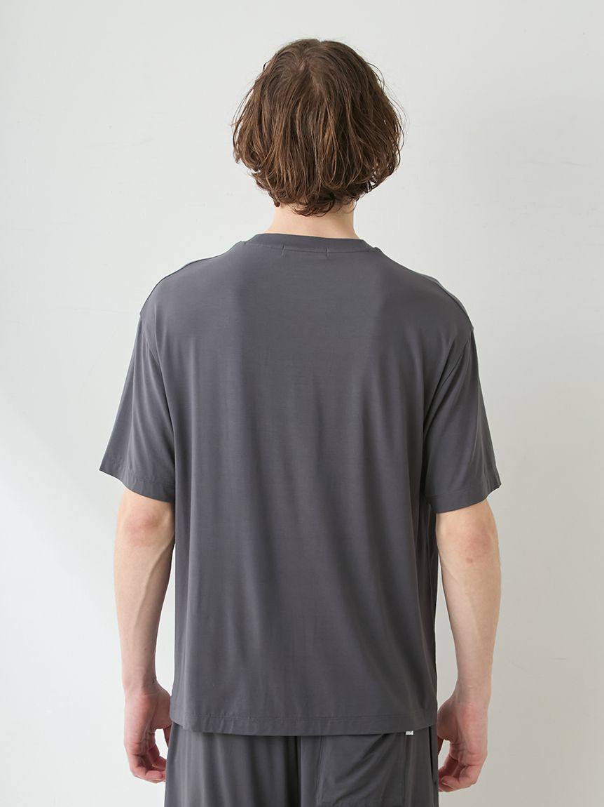 ONLINE限定】【HOMME】【接触冷感】レーヨンジェラートベアプリントT