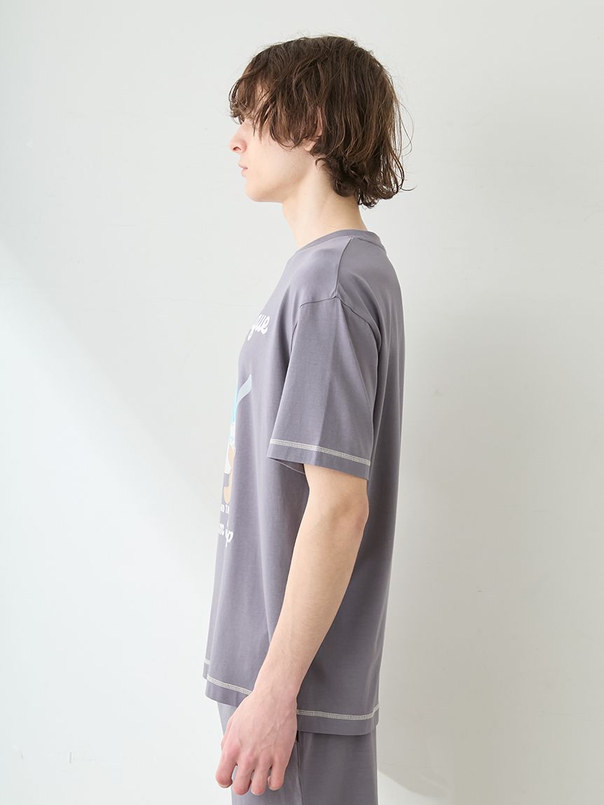 HOMME】【接触冷感】アイスクリームベアワンポイントTシャツ