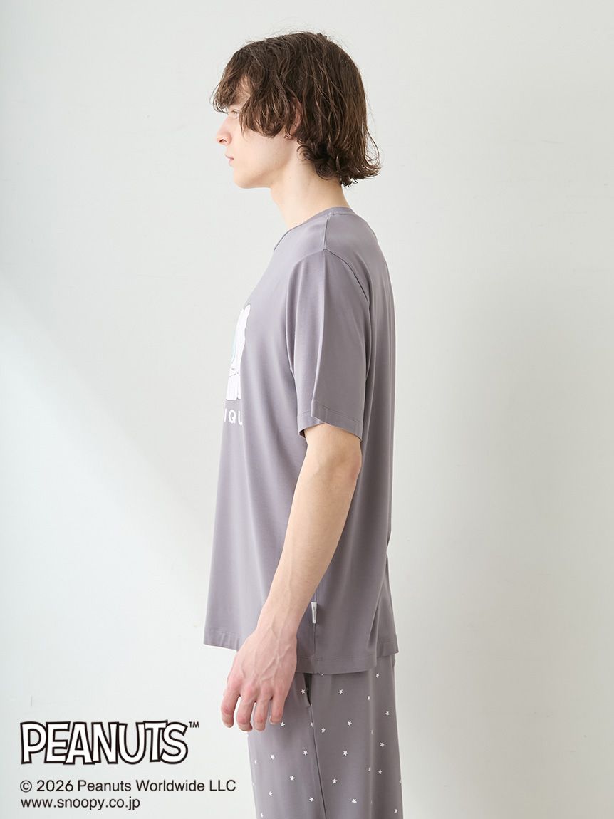 PEANUTS】【HOMME】【接触冷感】ワンポイントTシャツ(カットソー・T