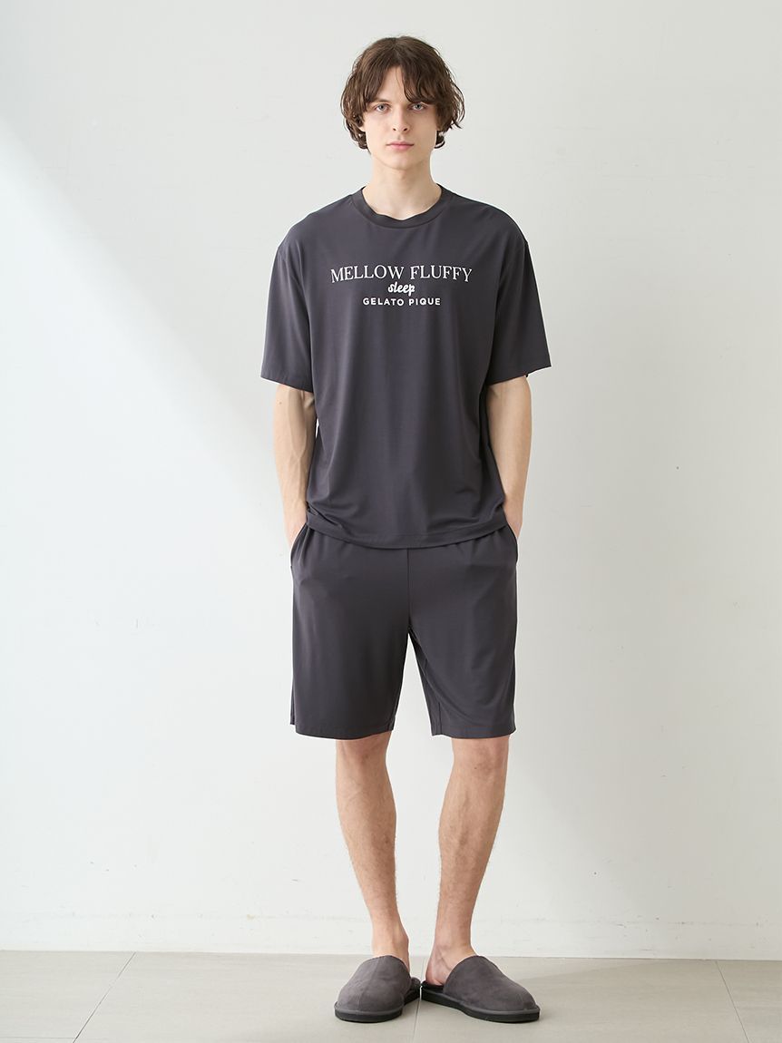 ラッピング済み】【HOMME】【接触冷感】COOLレーヨンデザートロゴT
