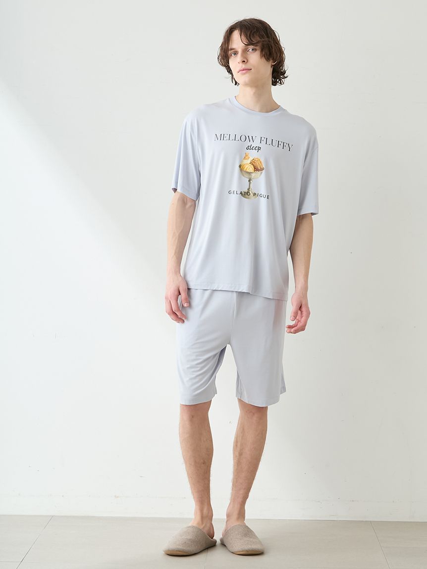 ラッピング済み】【HOMME】【接触冷感】COOLレーヨンデザートロゴT