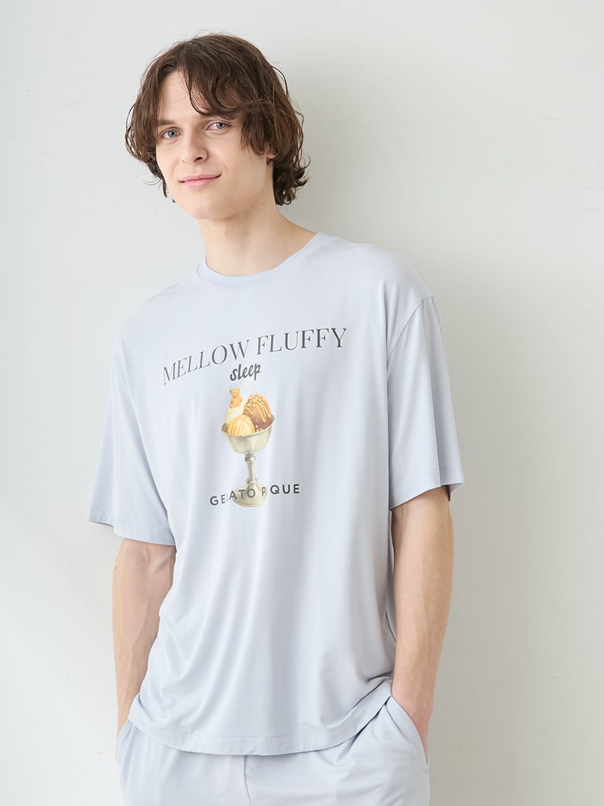ラッピング済み】【HOMME】【接触冷感】COOLレーヨンデザートロゴT