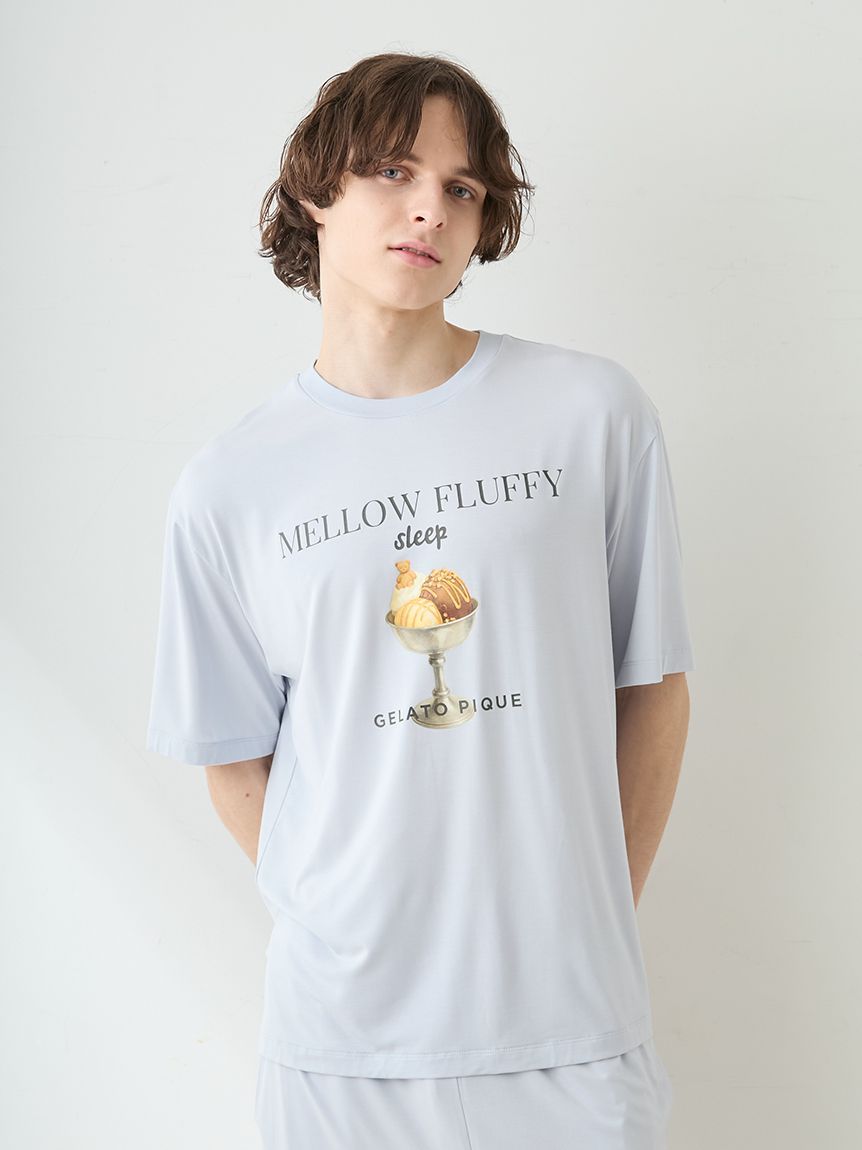ラッピング済み】【HOMME】【接触冷感】COOLレーヨンデザートロゴT