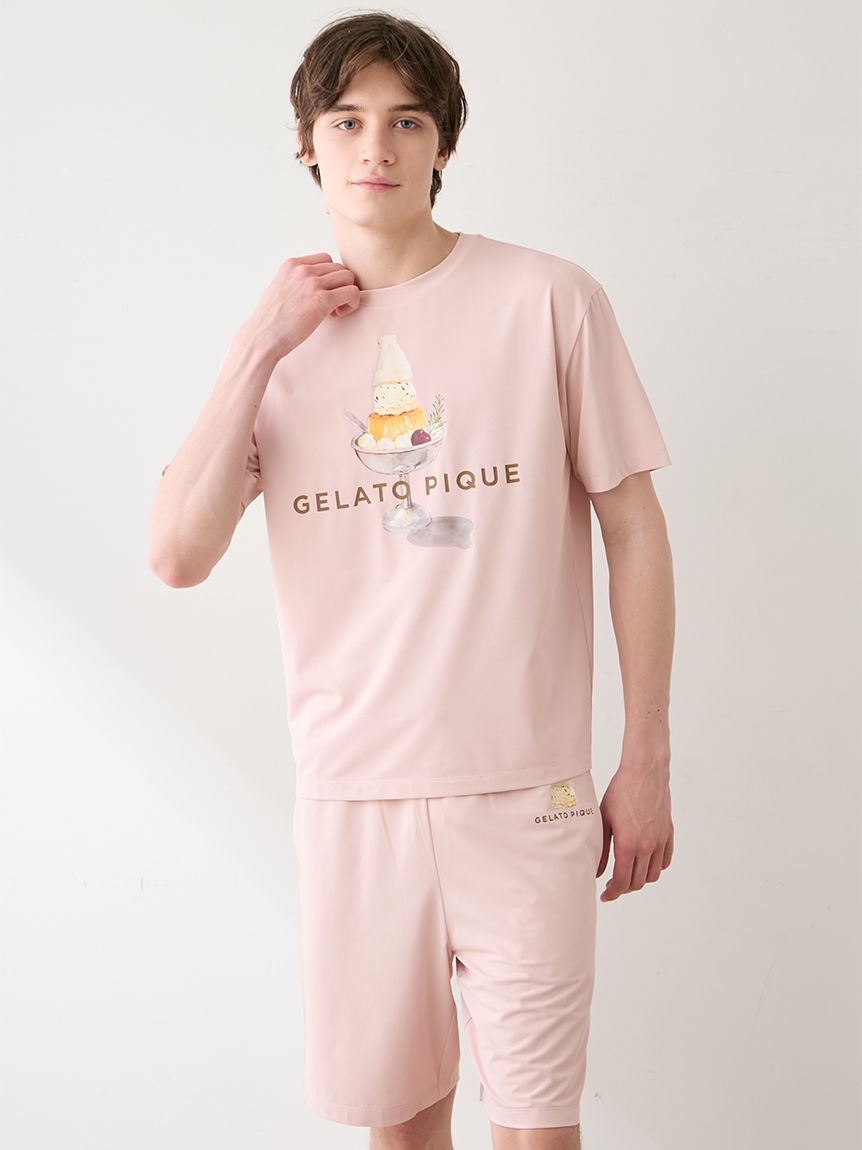 HOMME】【接触冷感】【抗菌防臭】シロクマプリンTシャツ(カットソー・T