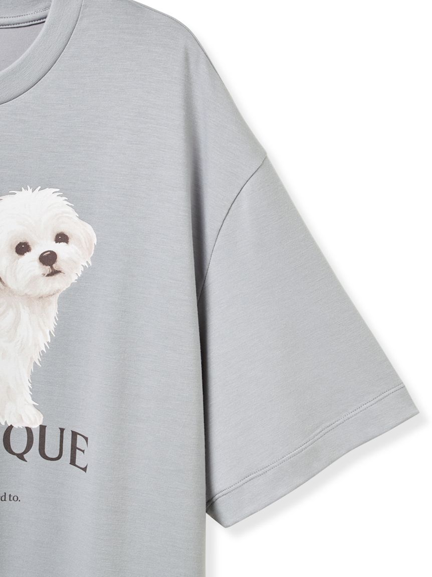 ONLINE限定】【HOMME】お散歩ドッグワンポイントTシャツ&ロングパンツ