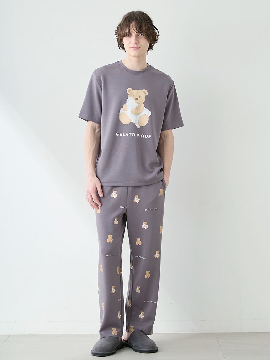 リカバリーウェア】【一般医療機器】【HOMME】ベアワンポイントTシャツ