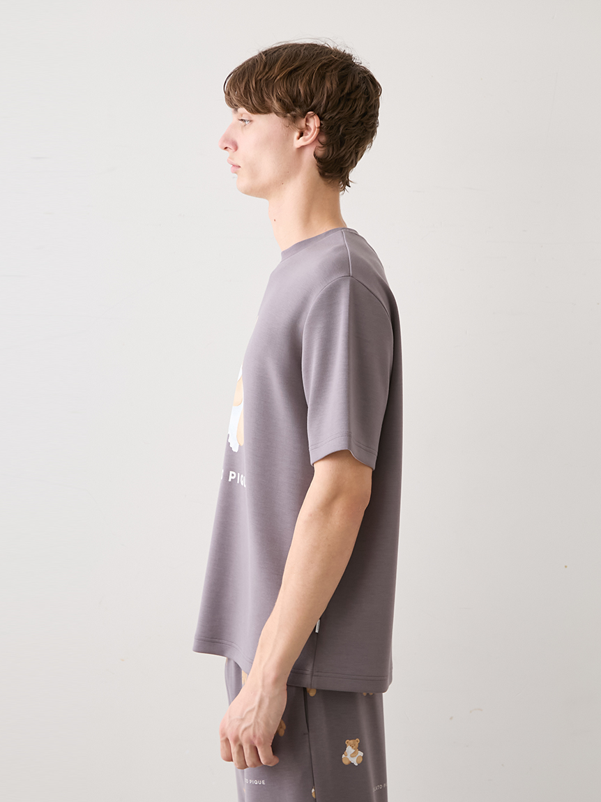 リカバリーウェア】【一般医療機器】【HOMME】ベアワンポイントTシャツ