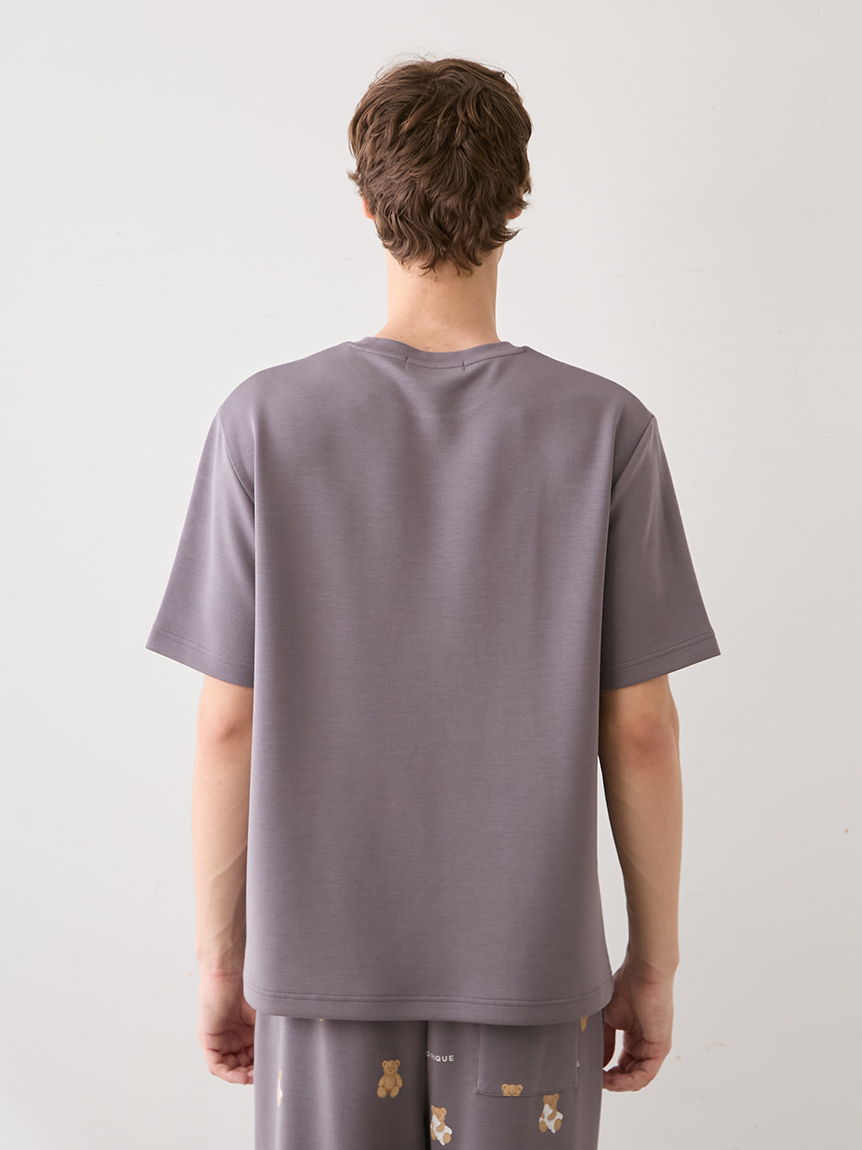 【新品未使用】ジェラート ピケ ベアワンポイントTシャツ&ロングパンツセット リカバリーウェア】【一般医療機器】【HOMME】ベアワンポイントTシャツ