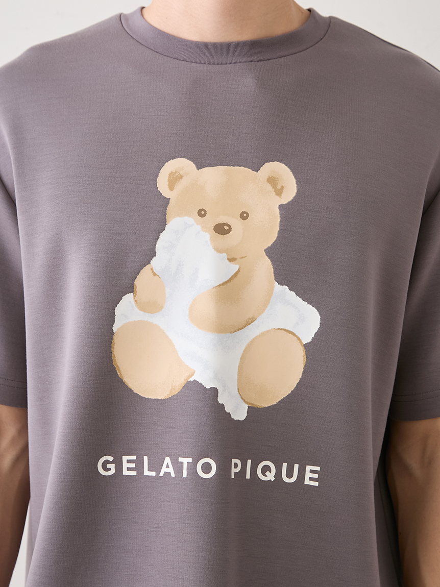 リカバリーウェア】【一般医療機器】【HOMME】ベアワンポイントTシャツ
