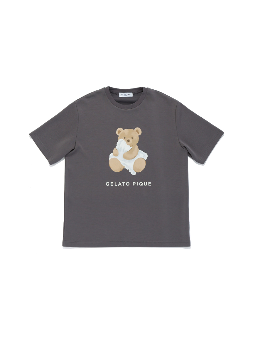 リカバリーウェア】【一般医療機器】【HOMME】ベアワンポイントTシャツ