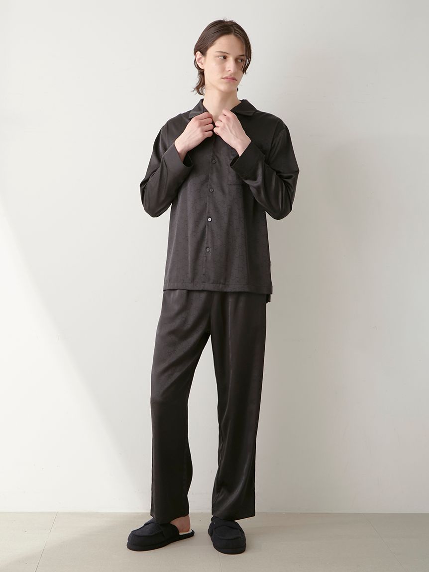 JOEL ROBUCHON】【HOMME】サテンジャガードロングパンツ(ロングパンツ