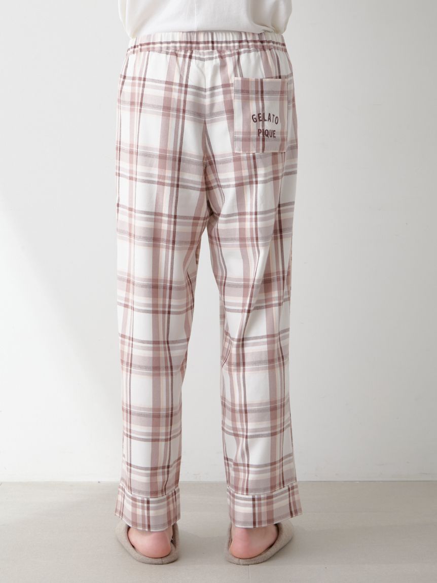 HOMME】トレンドチェック柄ロングパンツ(ロングパンツ)｜ルームウェア