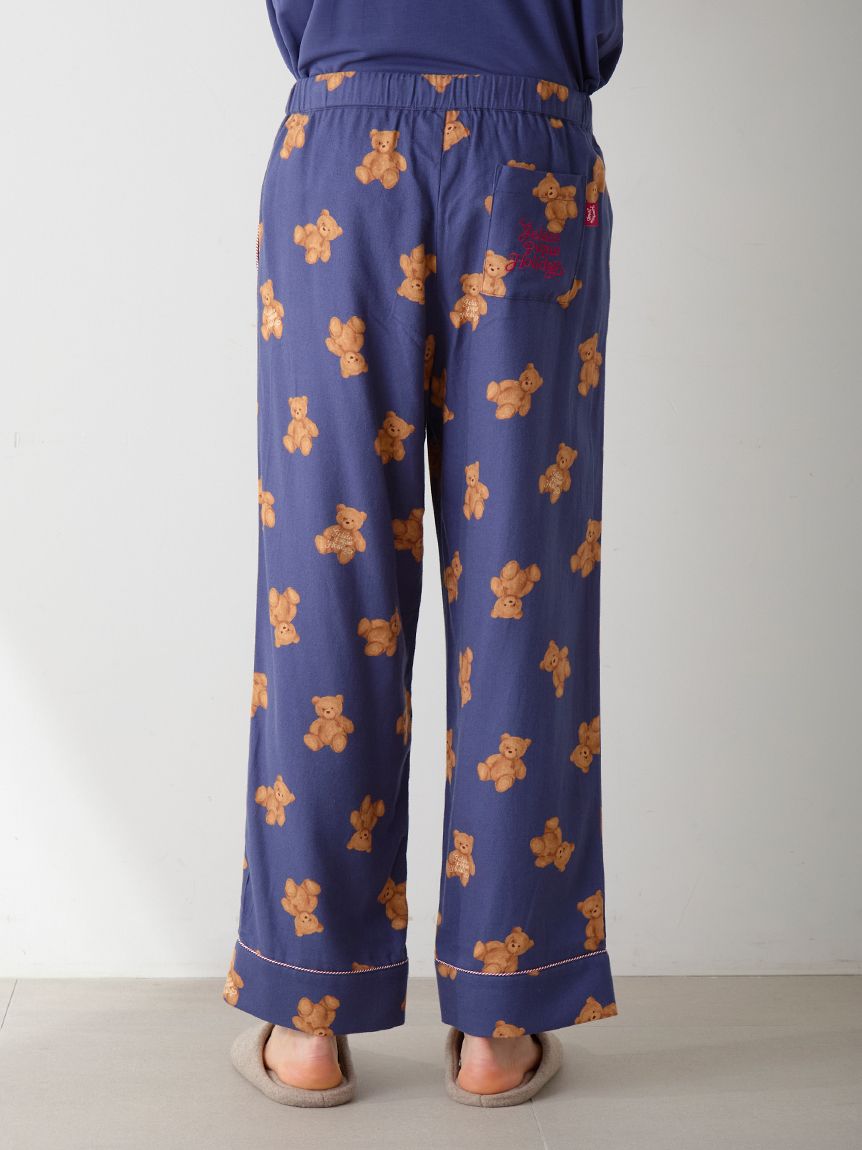 HOLIDAY】【HOMME】ベア柄ネルロングパンツ(ロングパンツ)｜ルーム