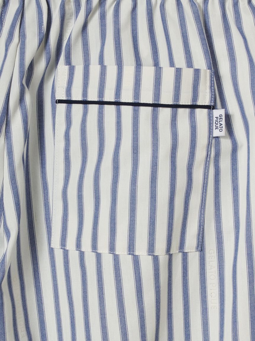 HOMME】ブロードストライプロングパンツ(ロングパンツ)｜ルームウェア