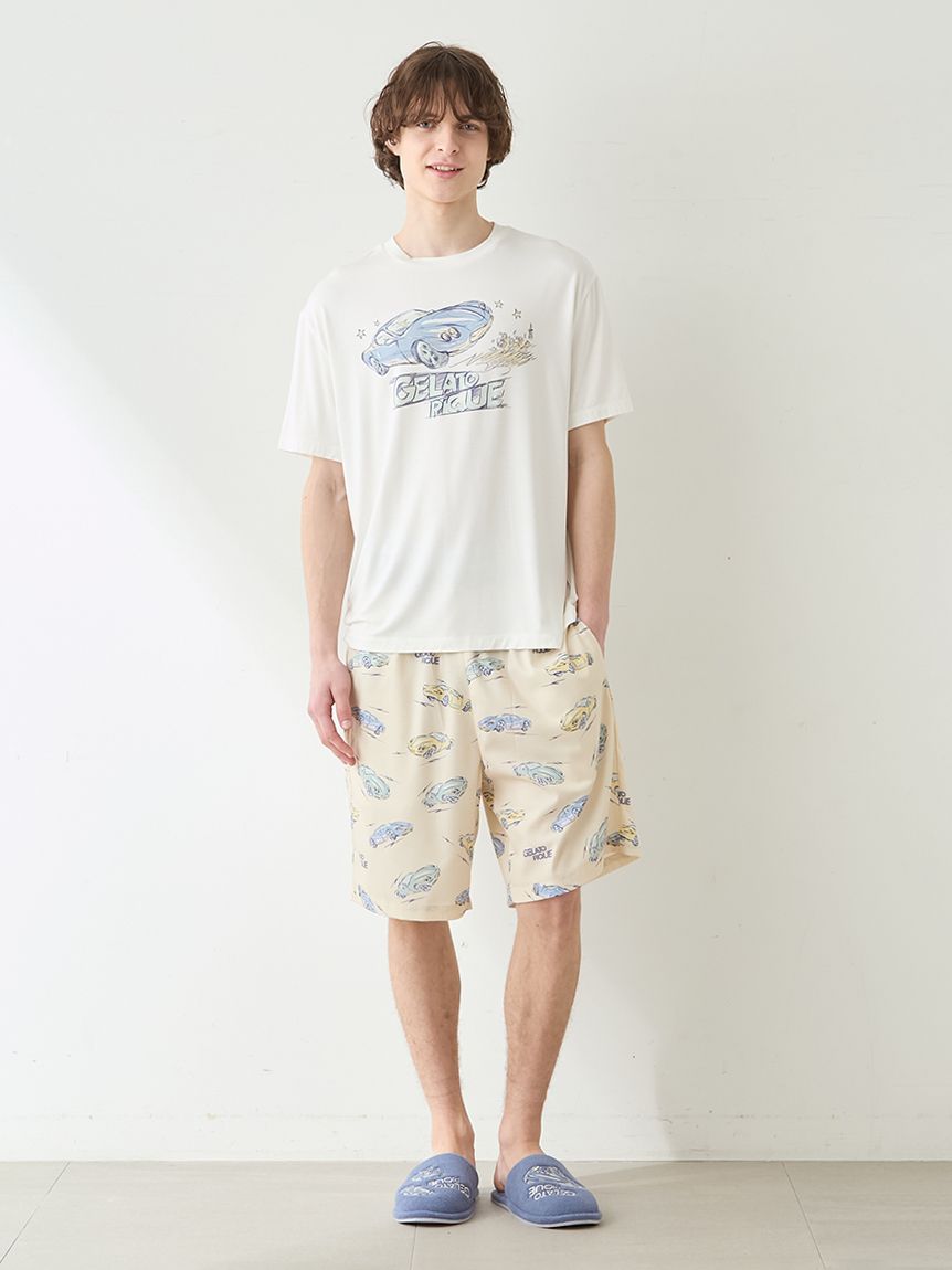 HOMME】【接触冷感】スタービークル柄ハーフパンツ(ハーフパンツ