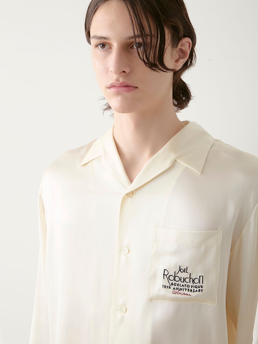 ジェラートピケ ジェラピケ セットアップ 【サテンシャツ サテンロング