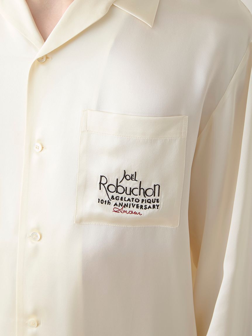 新品 ジェラピケ バレンタイン サテンシャツ＆ロングパンツセット 新品 ジェラピケ バレンタイン サテンシャツ＆ロングパンツセット