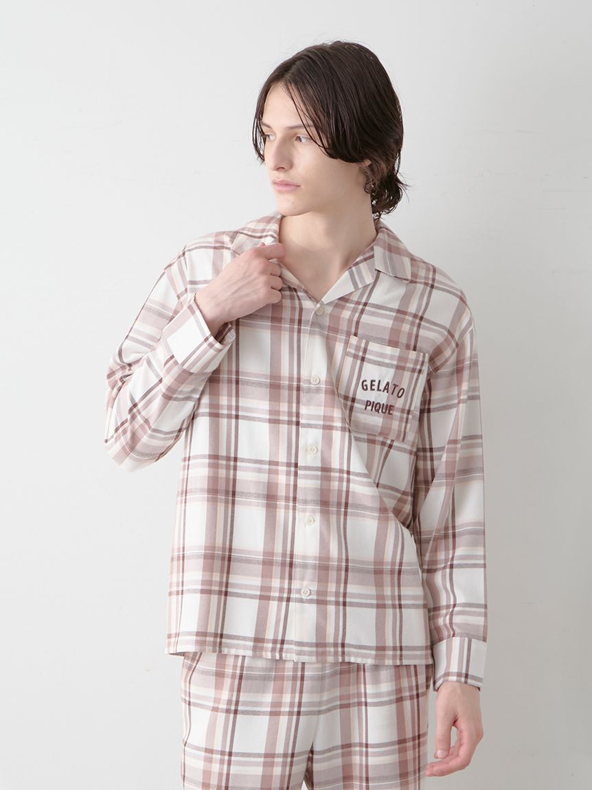 HOMME】トレンドチェック柄シャツ(シャツ)｜ルームウェア