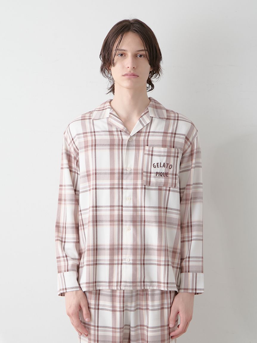 HOMME】トレンドチェック柄シャツ(シャツ)｜ルームウェア・パジャマ