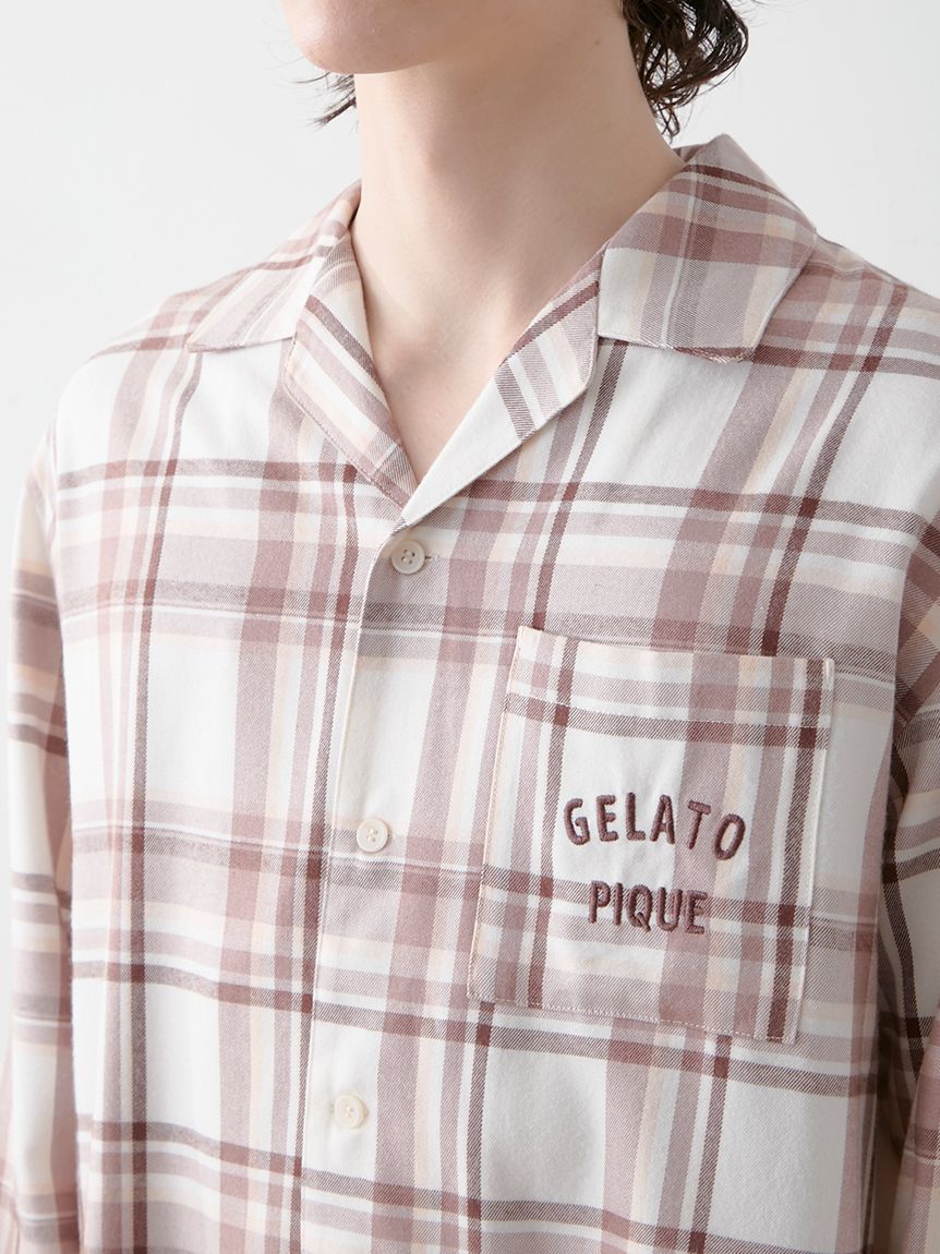 HOMME】トレンドチェック柄シャツ(シャツ)｜ルームウェア・パジャマ