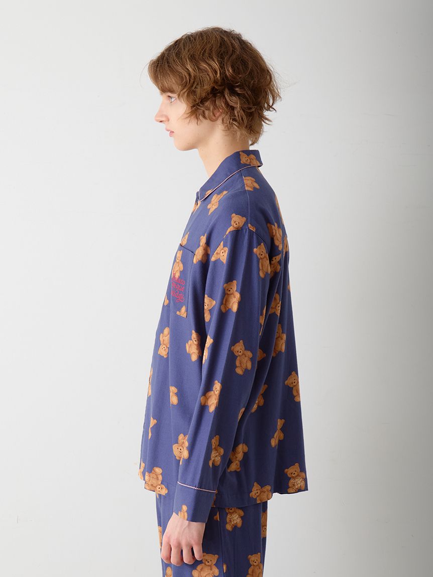 HOLIDAY】【HOMME】ベア柄ネルシャツ(シャツ)｜ルームウェア・パジャマ