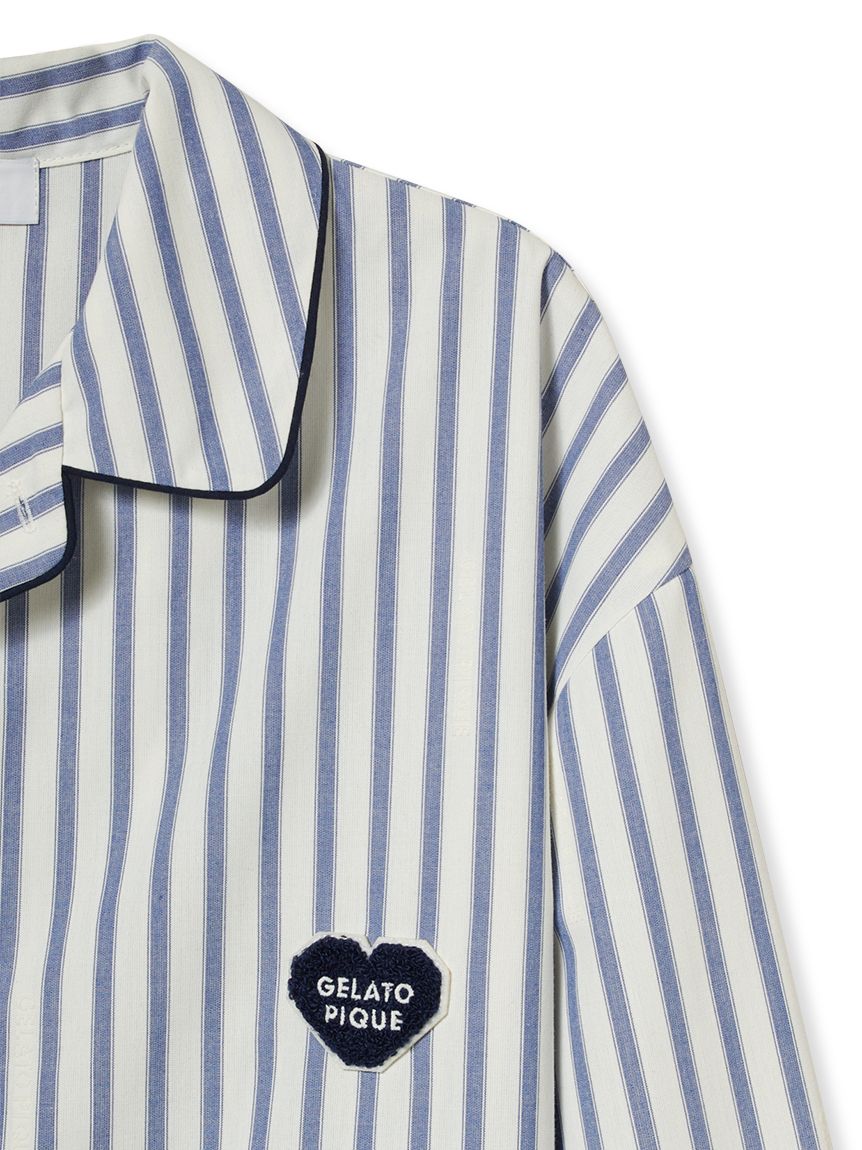 ピクミン　ジェラートピケ　ストライプシャツ＆ロングパンツ　上下セット ピクミン ジェラピケ ストライプ シャツ＆パンツ 新品