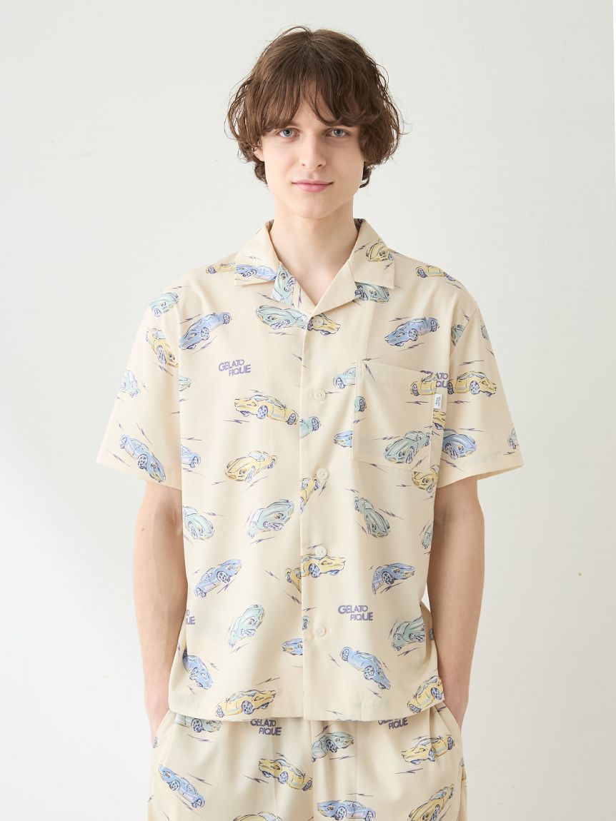HOMME】スタービークル柄シャツ(シャツ)｜ルームウェア・パジャマ通販