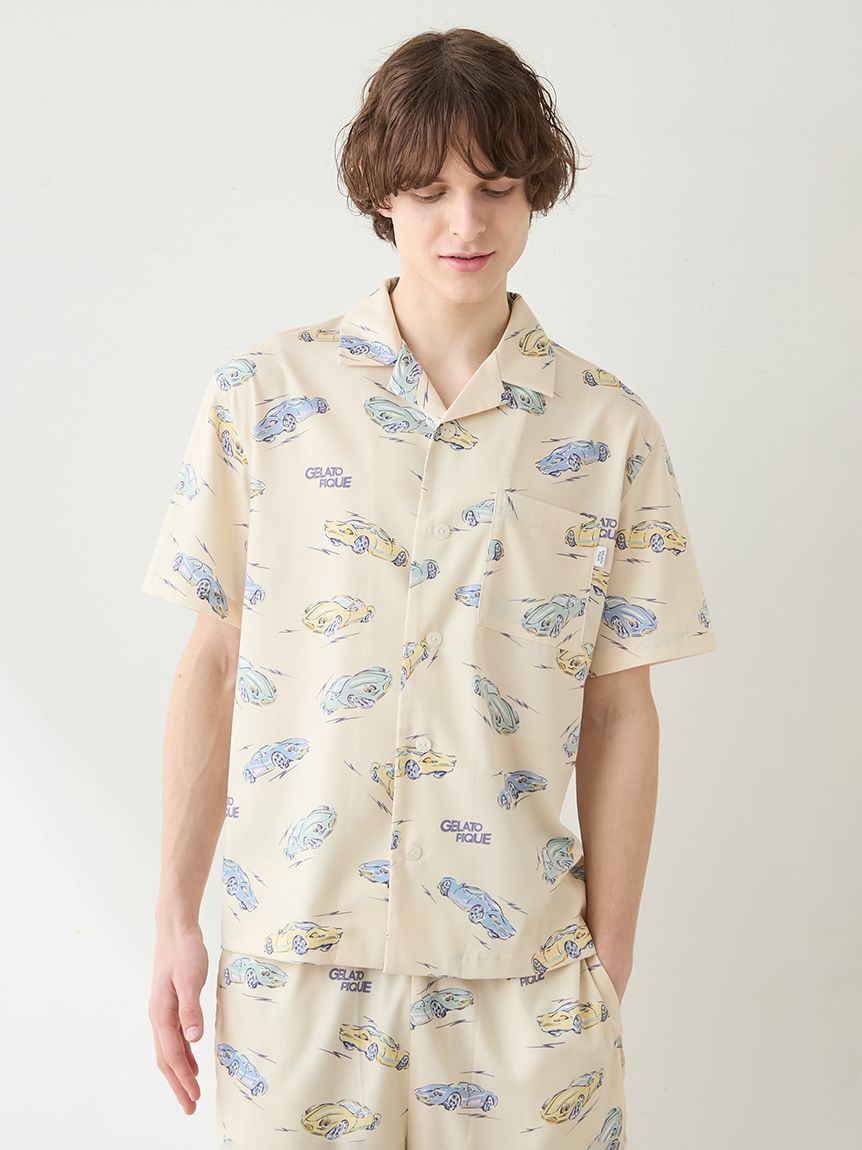 HOMME】【接触冷感】スタービークル柄シャツ(シャツ)｜ルームウェア