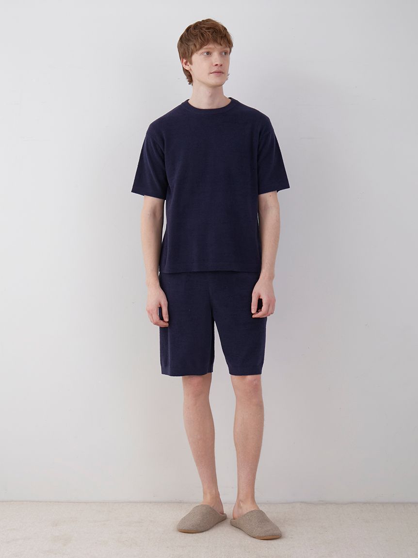 HOMME】スムーズィーライトロゴジャガードハーフパンツ(ハーフパンツ 