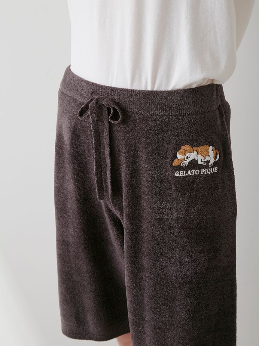 HOMME】エアリーモコドッグアップリケハーフパンツ(ハーフパンツ