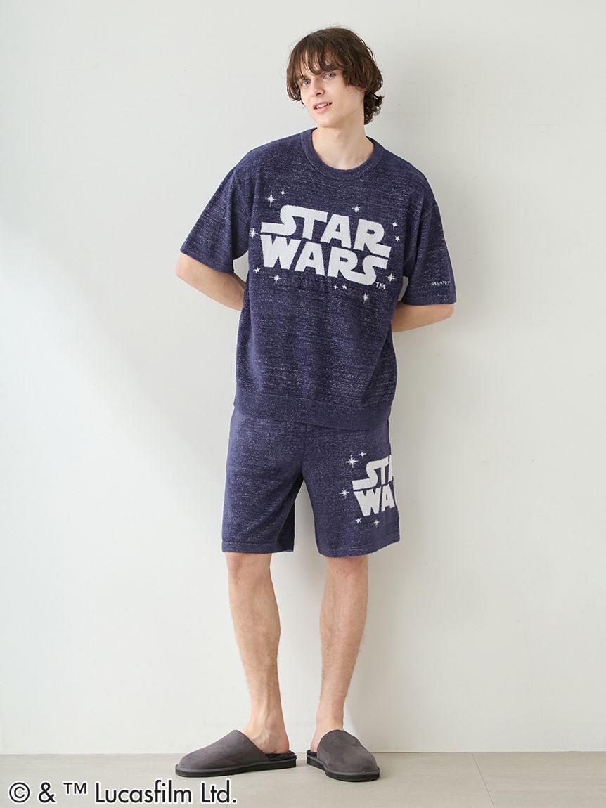 【美品】BEAMSGOLF ハーフパンツ　Mサイズ　スターウォーズ STAR WARS】【メンズ】スムーズィーロゴジャガードハーフパンツ(ハーフ