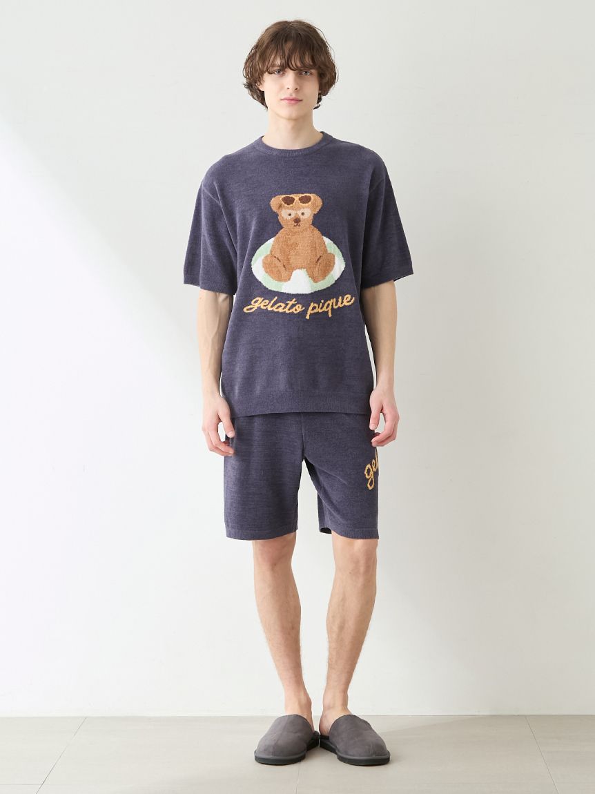 HOMME】ロゴジャガードハーフパンツ(ハーフパンツ)｜ルームウェア