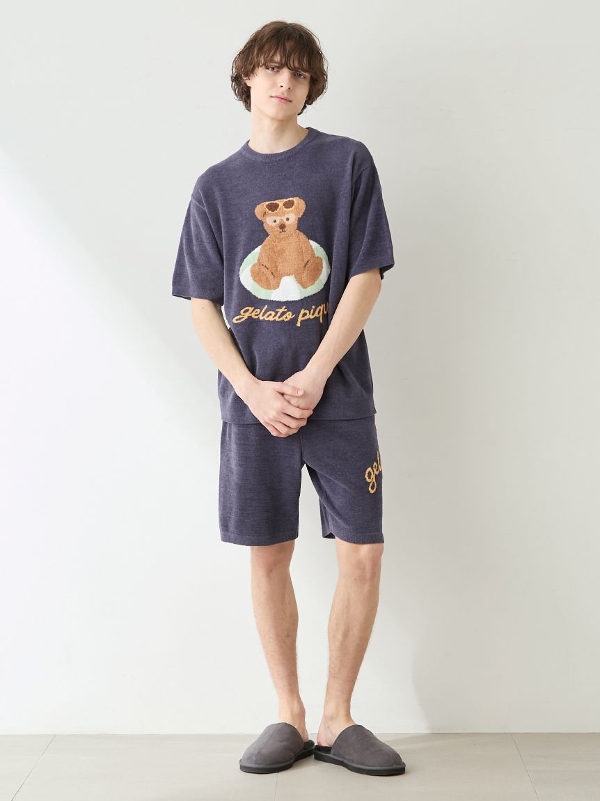 HOMME】ロゴジャガードハーフパンツ(ハーフパンツ)｜ルームウェア