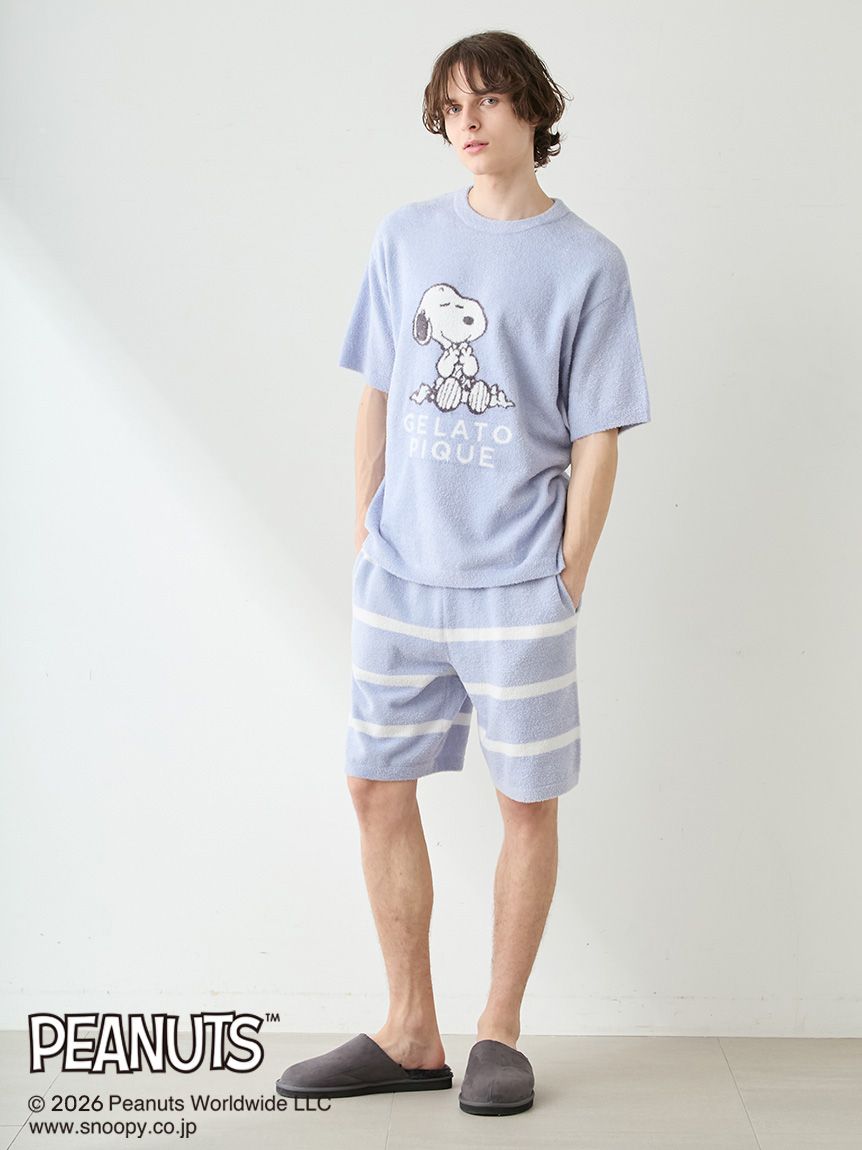 PEANUTS】【HOMME】スムーズィーボーダーハーフパンツ(ハーフパンツ