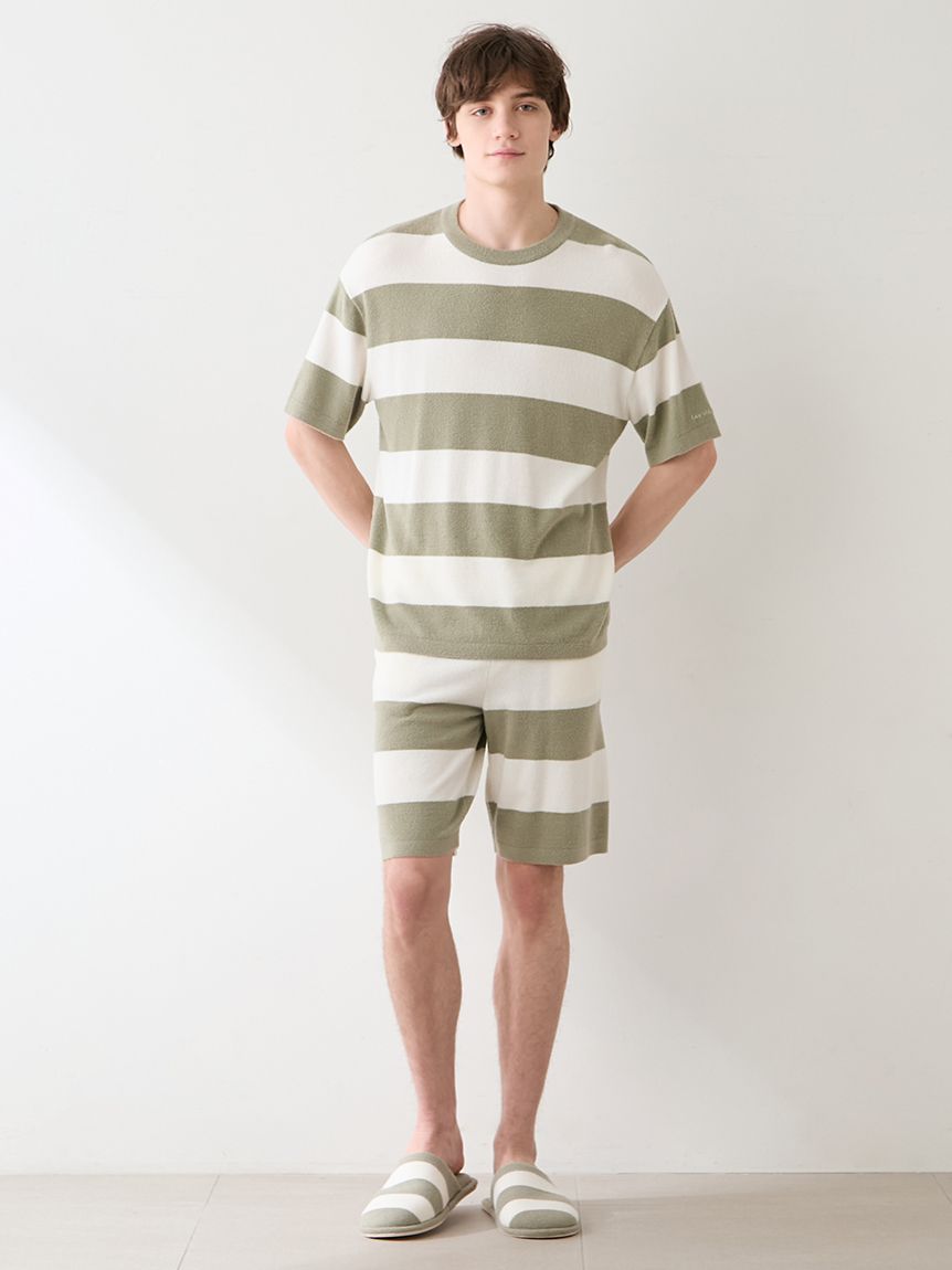 HOMME】【接触冷感】【UVカット】スムーズィーliteクール2ボーダー