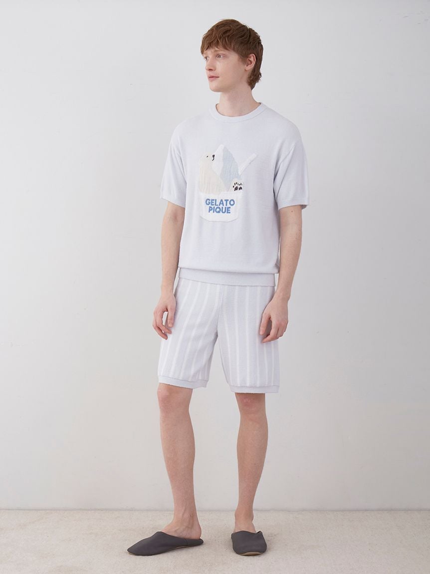 ラッピング済み】【HOMME】しろくまプルオーバー＆ハーフパンツSET(カットソー・Tシャツ)｜ルームウェア・パジャマ通販のgelatopique（ ジェラートピケ）公式サイト