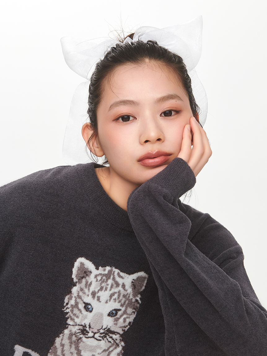 【ONLINE限定】【HOMME】ホワイトタイガージャガードプルオーバー&ハーフパンツセット | PMNT251077