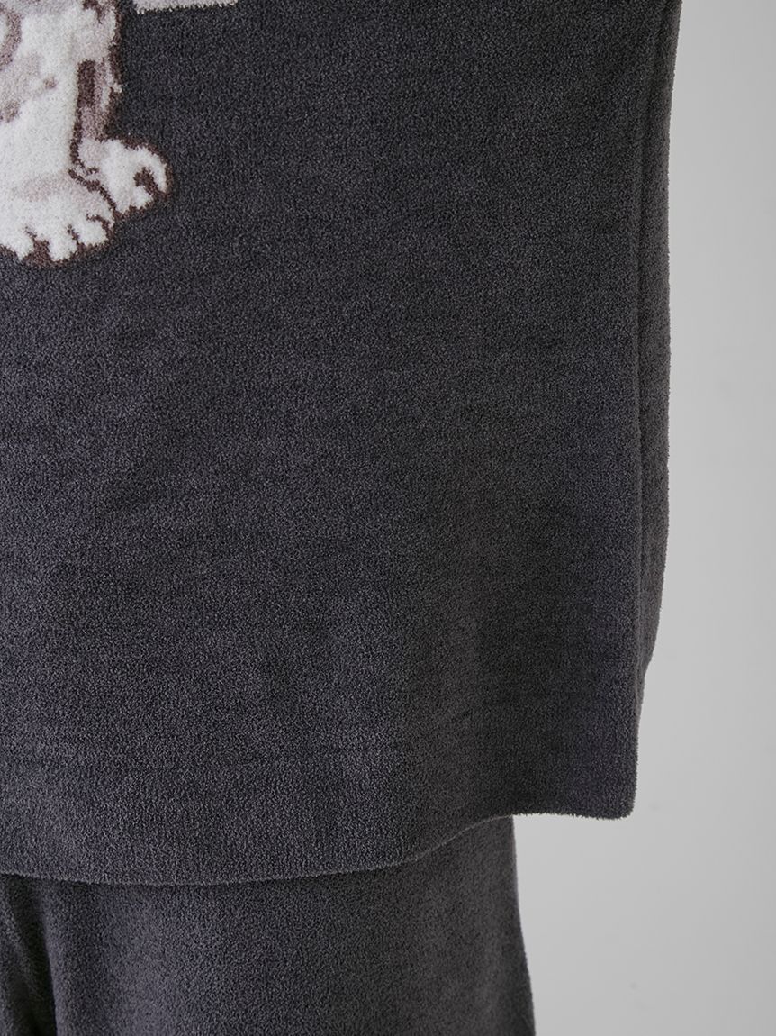【ONLINE限定】【HOMME】ホワイトタイガージャガードプルオーバー&ハーフパンツセット | PMNT251077