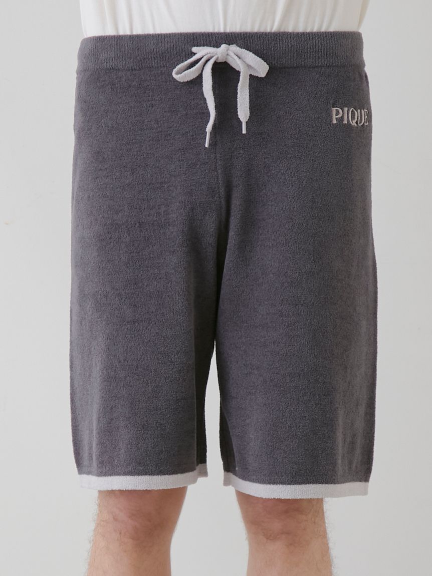 【ONLINE限定】【HOMME】ホワイトタイガージャガードプルオーバー&ハーフパンツセット | PMNT251077