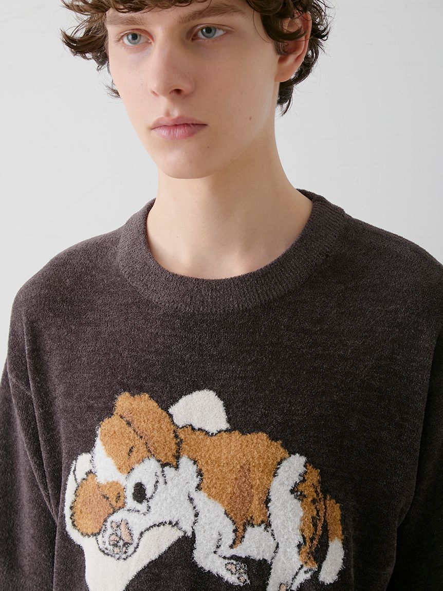 ONLINE限定】【HOMME】エアリーモコドッグジャガードプル