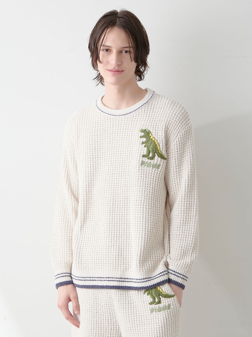 HOMME】ワッフルダイナソープルオーバー(ニットプルオーバー