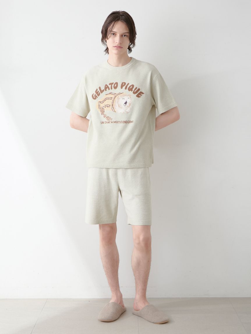 【ジェラートピケ】サマードッグシリーズ Tシャツ&ハーフパンツ セットアップ ジェラートピケ】サマードッグシリーズ Tシャツ&ハーフパンツ
