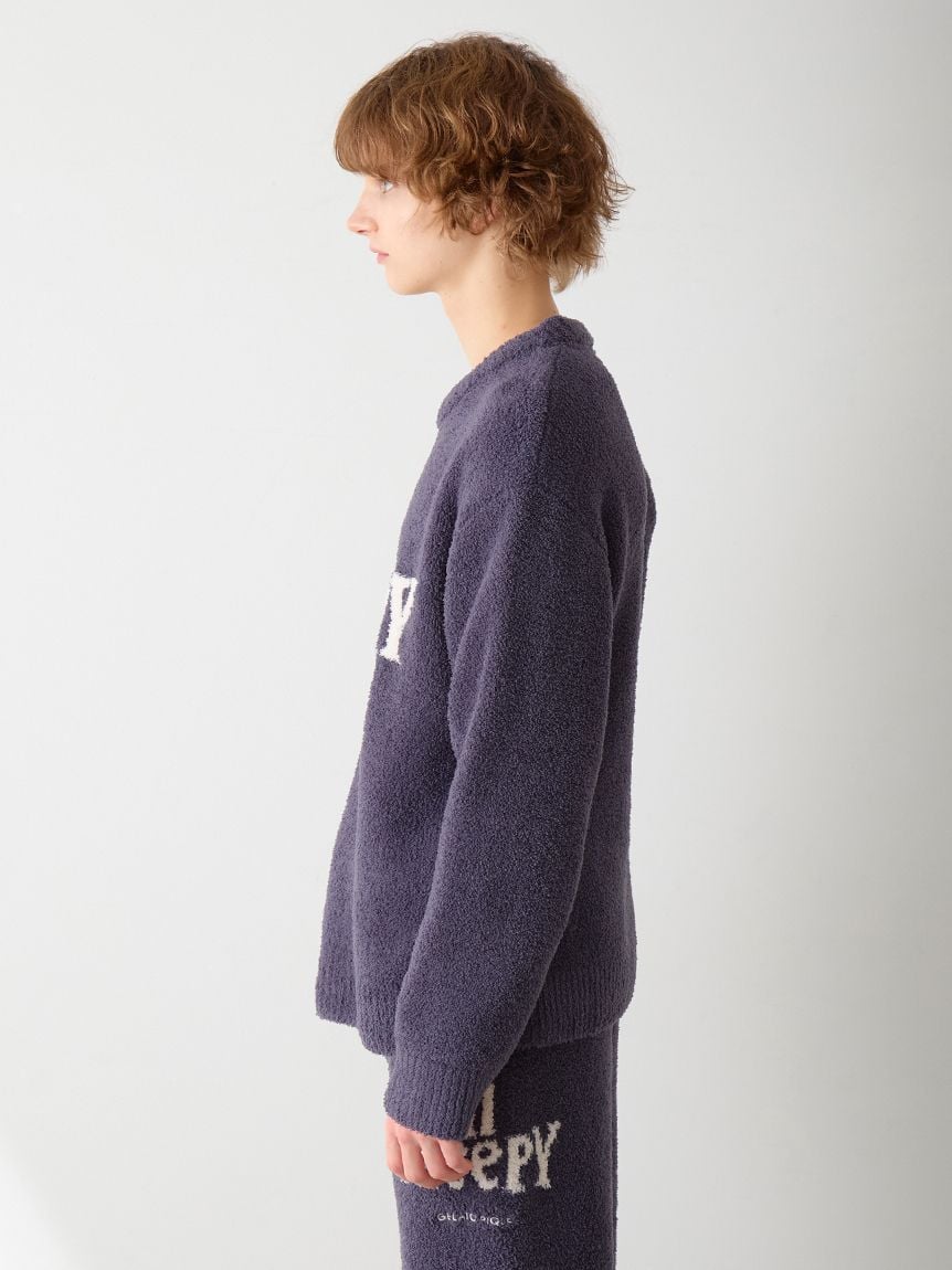 パウダースリーピーロゴジャガードプルオーバー＆ロングパンツセット　ジェラピケ パウダースリーピーロゴジャガードプルオーバー＆ロングパンツセット