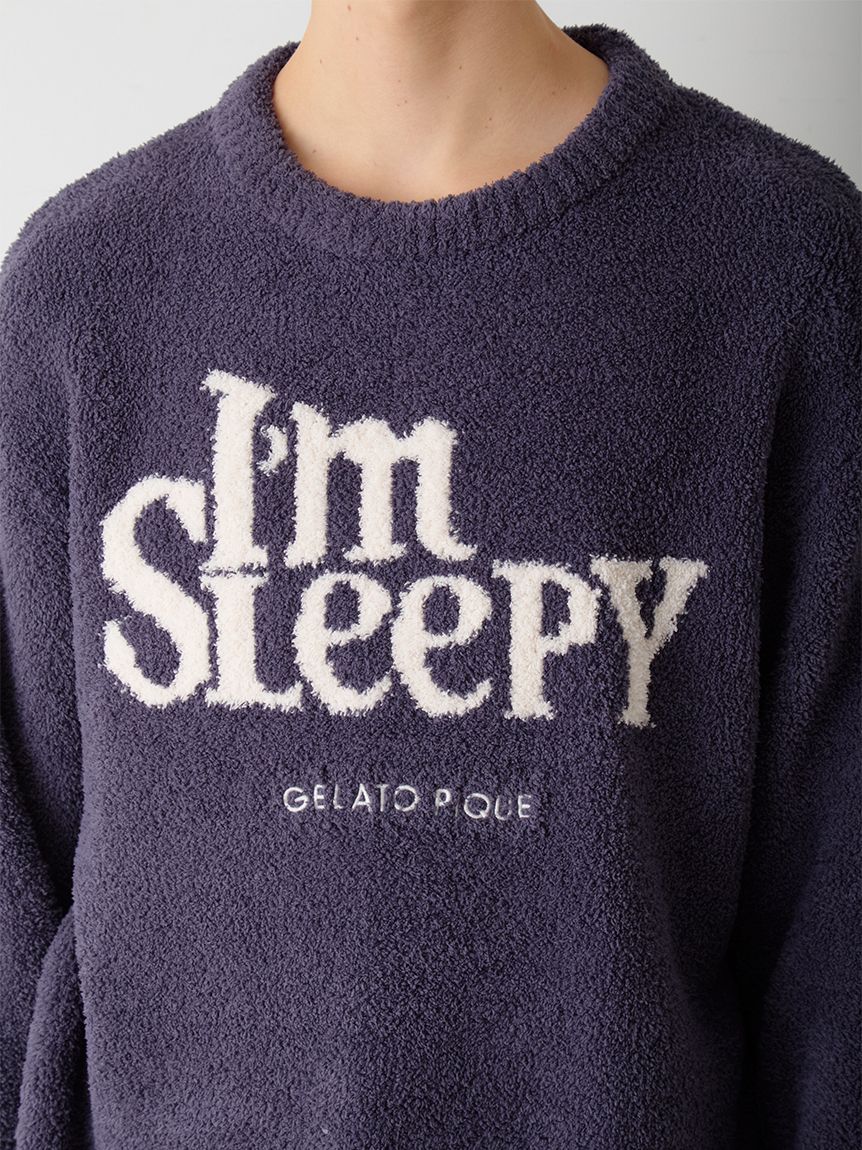 パウダースリーピーロゴジャガードプルオーバー＆ロングパンツセット　ジェラピケ パウダースリーピーロゴジャガードプルオーバー＆ロングパンツセット