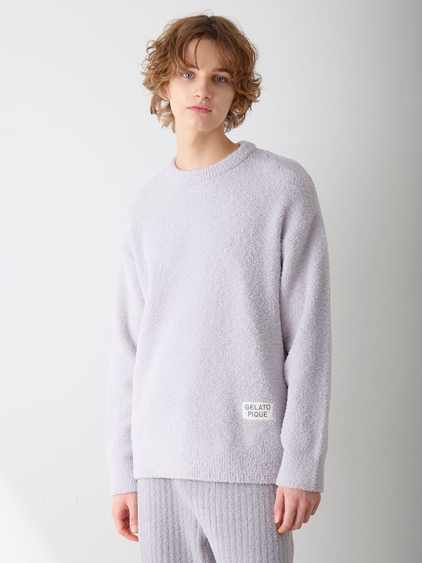 ♡ToMoPilll7♡ ジェラートピケ　ルームウェア セット HOMME】カラフルパウダープルオーバー＆ベビモコリブロングパンツ