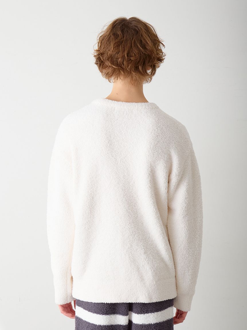 新品　ジェラピケ　パウダーロゴジャガードプルオーバー&ロングパンツセット HOMME】パウダーロゴジャガードプルオーバー＆ロングパンツセット