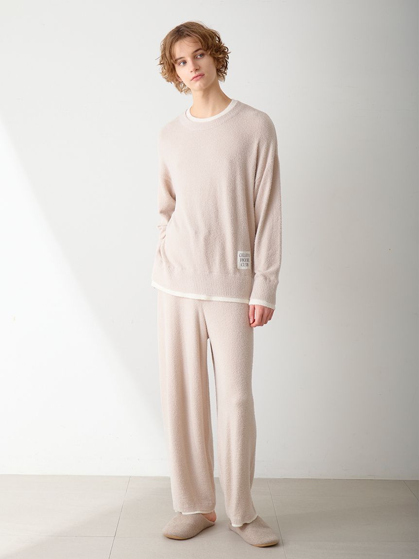 HOMME】レイヤードホットスムーズィープルオーバー(ニットプルオーバー