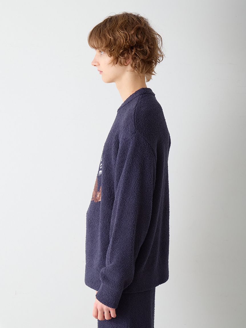 ジェラートピケスリープドッグジャガードプルオーバー ジェラートピケ SLEEPING DOG ジャガードプルオーバー&ロングパンツ