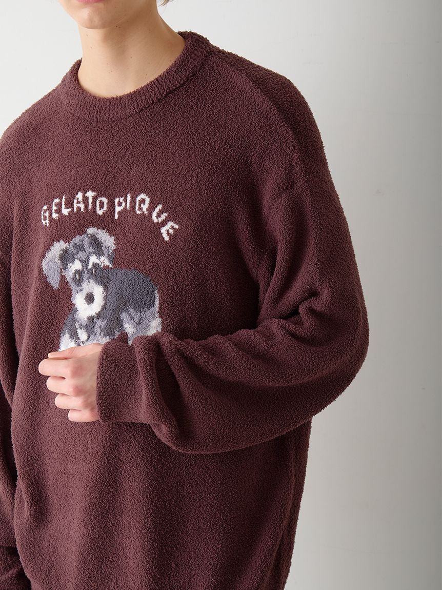 ネイビー ブルドッグ】ジャガードプルオーバー&チェックショートパンツ